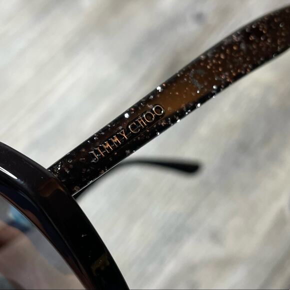 Jimmy Choo Women's Black MACE/S NS8/IC Plastic Frame Sunglasses sz 53-21-145 - Picture 4 of 12